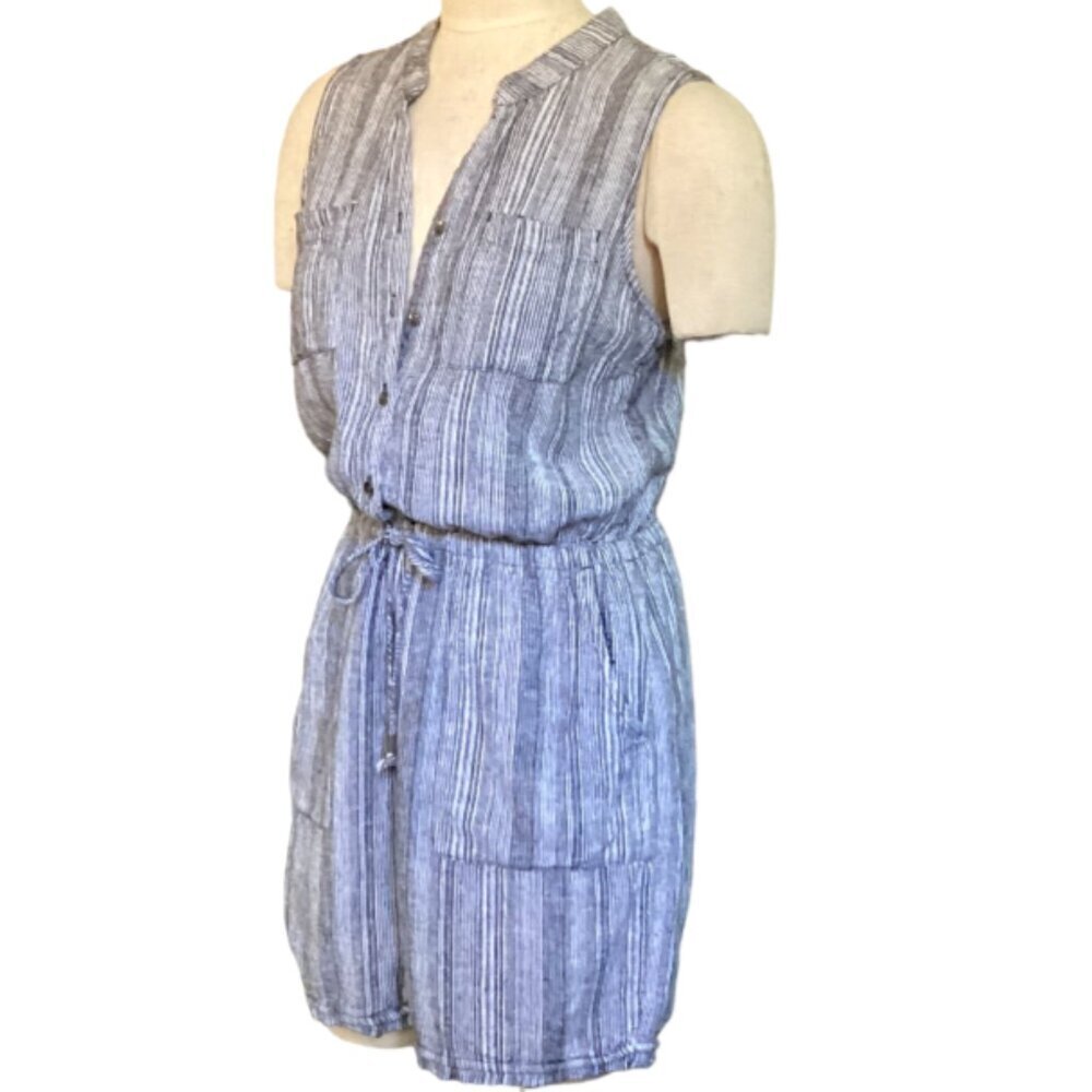 Kelly Renee Women's Linen-Rayon Sleeveless Romper Sz M‎ #288K - Picture 3 of 6